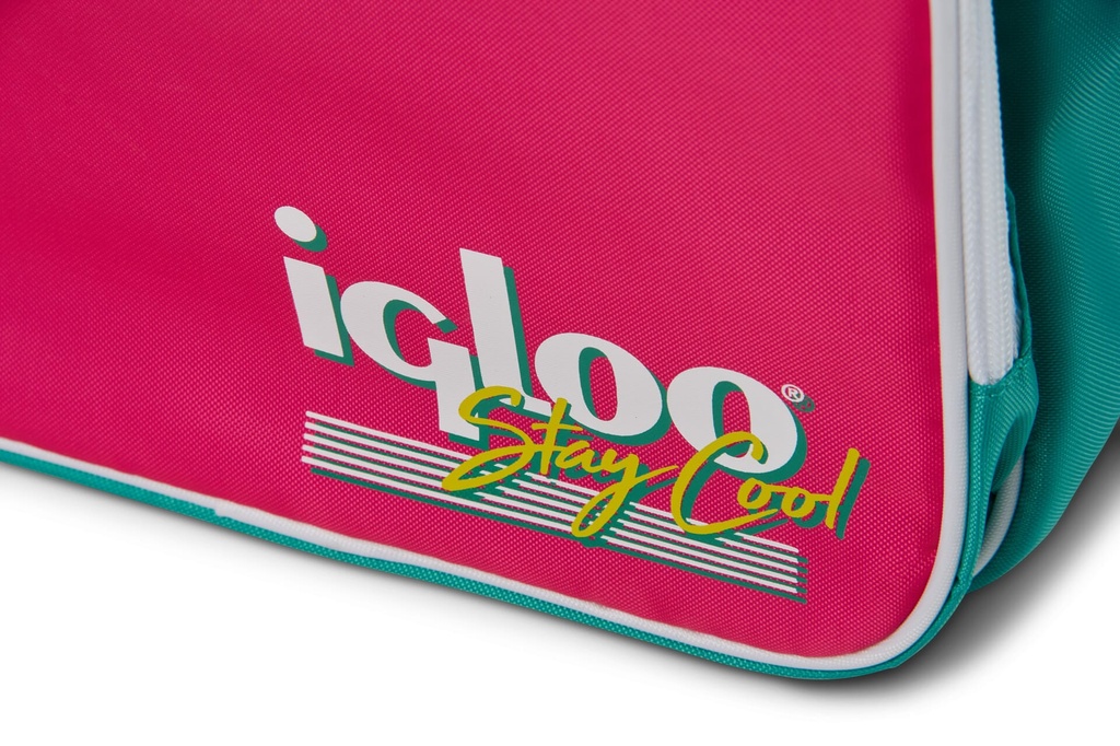 [00065483] IGLOO - Retro Backpack Cooler - Dark Jade /
Bold Magenta /
Livewire Yellow Image 