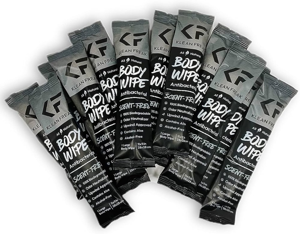 [HPSF10] Klean Freak - Body Wipes - 100 Pack - Scent Free Image 