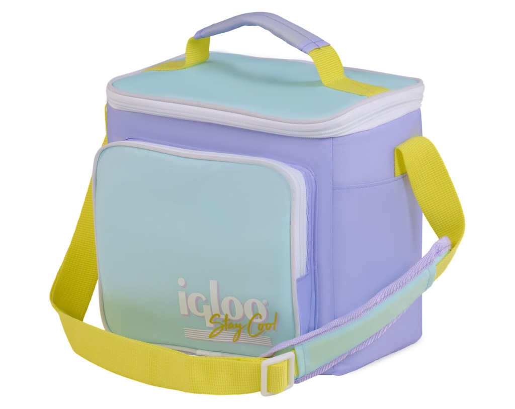 [00063082] IGLOO - Retro Square Lunch Bag - Lilac Image 