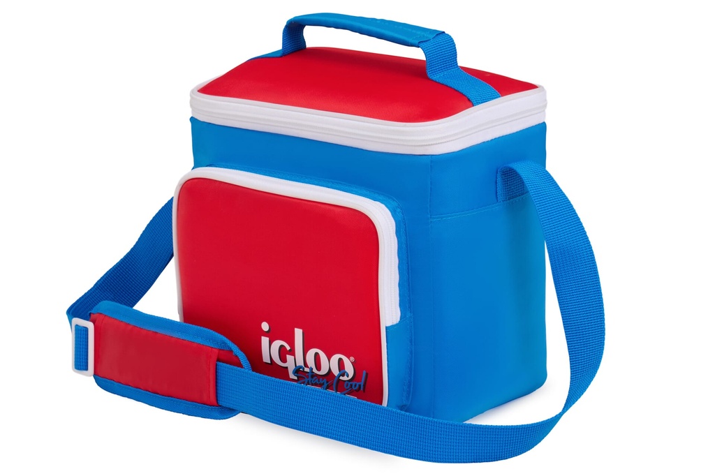 [00063083] IGLOO - Retro Square Lunch Bag - Red Star  Image 