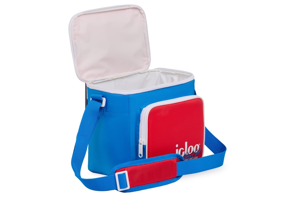 [00063083] IGLOO - Retro Square Lunch Bag - Red Star  Image 