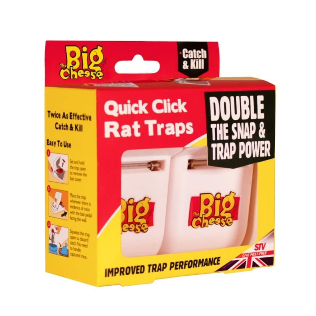 [STV150] STV  Quick Click Rat Trap - Twinpack Image 