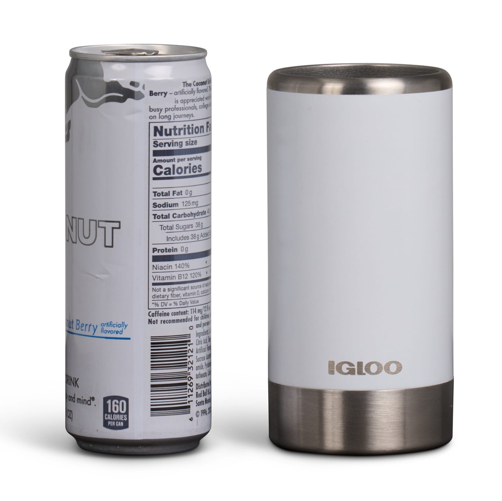 [00071108] IGLOO-12 Oz Stainless Coolmate Slim Gloss - White  Image 