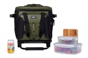 [00066322] IGLOO-Eco-Friendly 40 -can Camping Collapsible Roller Cooler - Olive Image 