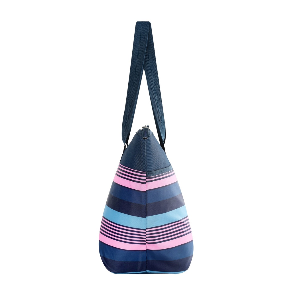 [00066264] IGLOO-Essential Tote Opp Print Basics - Navy Stripe  Image 