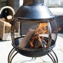 [56210] La Hacienda - Leon Mesh Steel Chimenea Large Image 