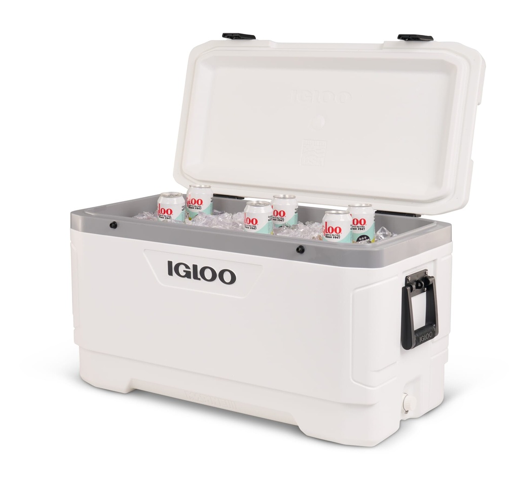 [00049548] IGLOO-Latitude Marine Ultra 100 Cooler Box - White / Moonscape Gray Image 