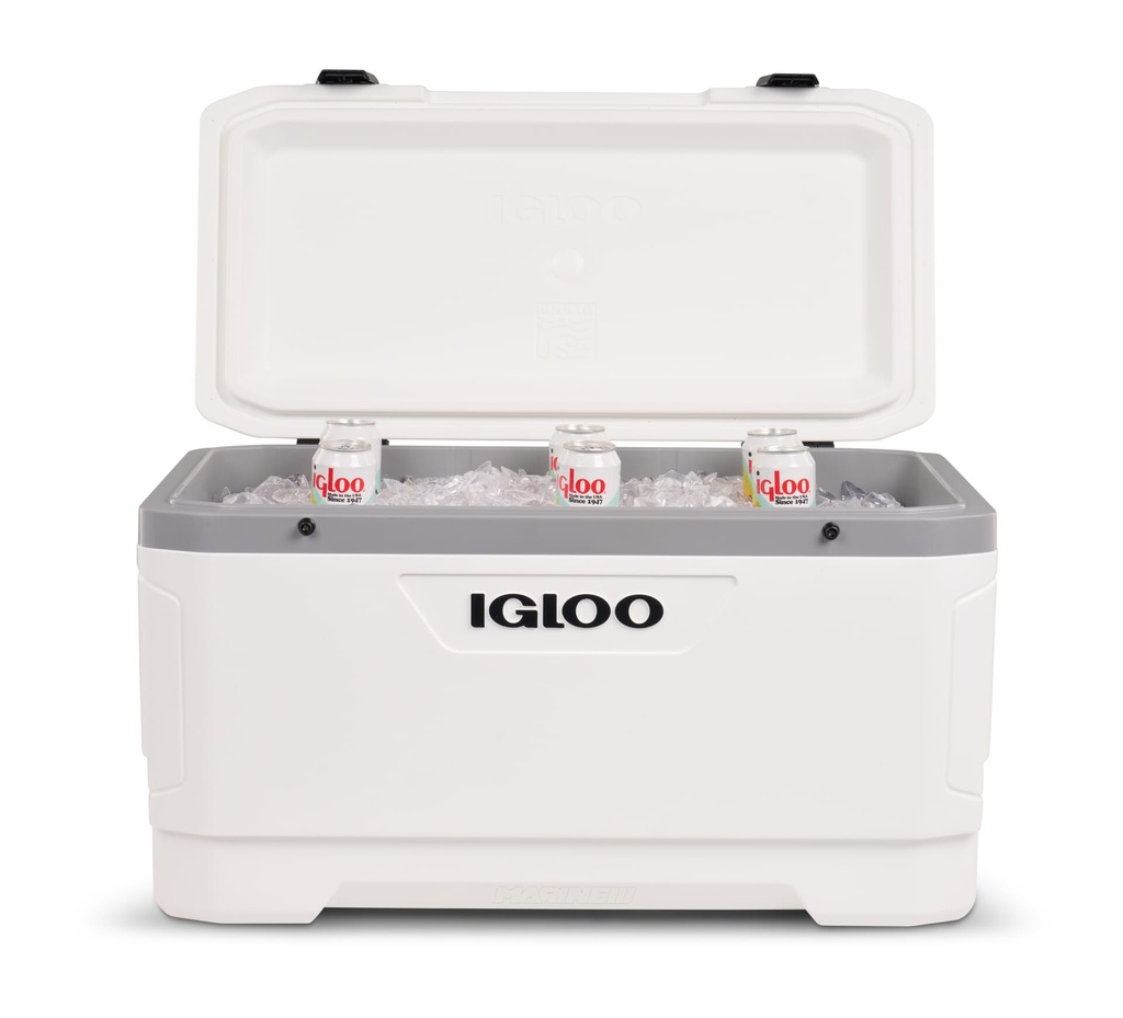 [00049548] IGLOO-Latitude Marine Ultra 100 Cooler Box - White / Moonscape Gray Image 