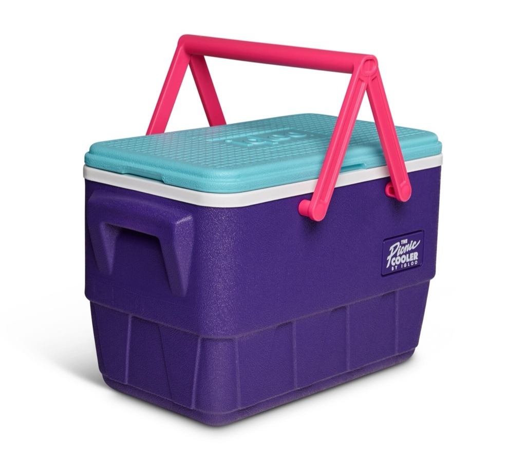 [00032792] IGLOO-Retro Jade 25 Qt Lunch Picnic Basket Cooler - Purple  Image 