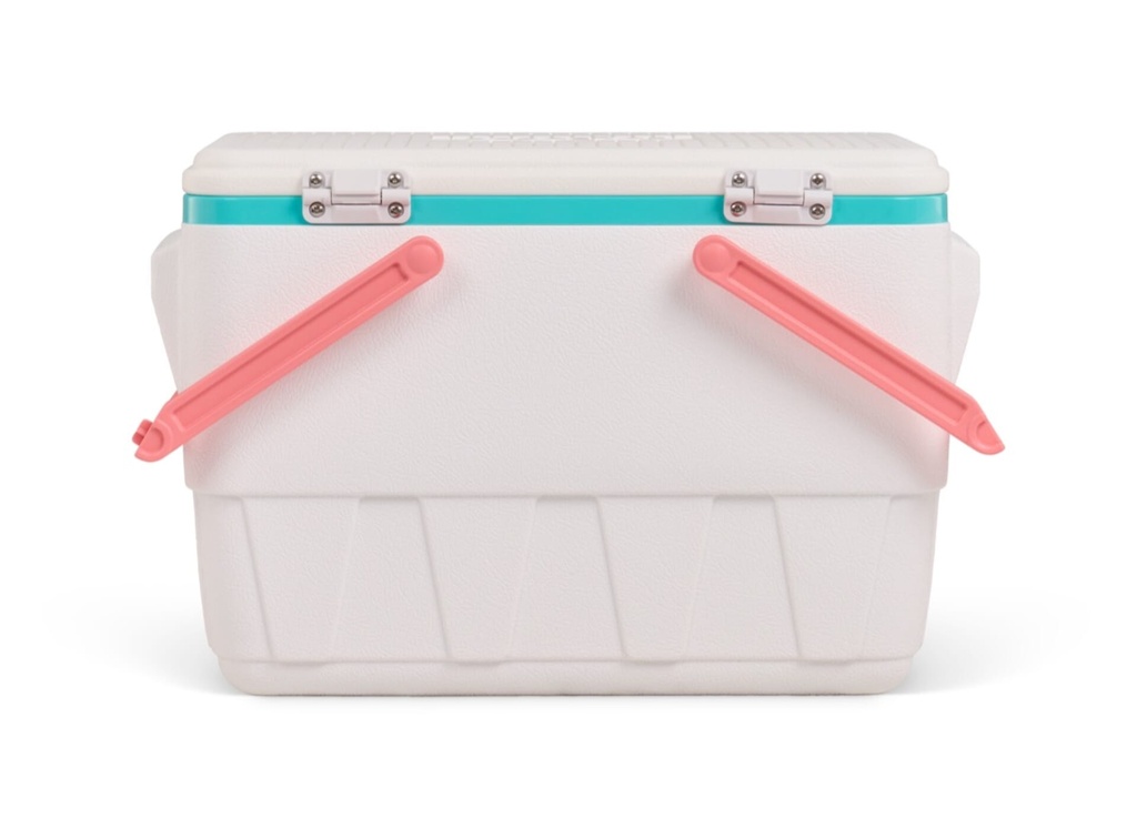 [00032385] IGLOO-Retro Jade 25 Qt Lunch Picnic Basket Cooler - White  Image 