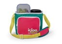 [00065479] IGLOO-Retro Square Cooler Lunch Bag - Dark Jade /Bold Magenta /Livewire Yellow Image 