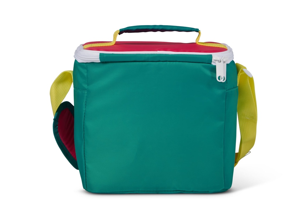 [00065479] IGLOO-Retro Square Cooler Lunch Bag - Dark Jade /Bold Magenta /Livewire Yellow Image 