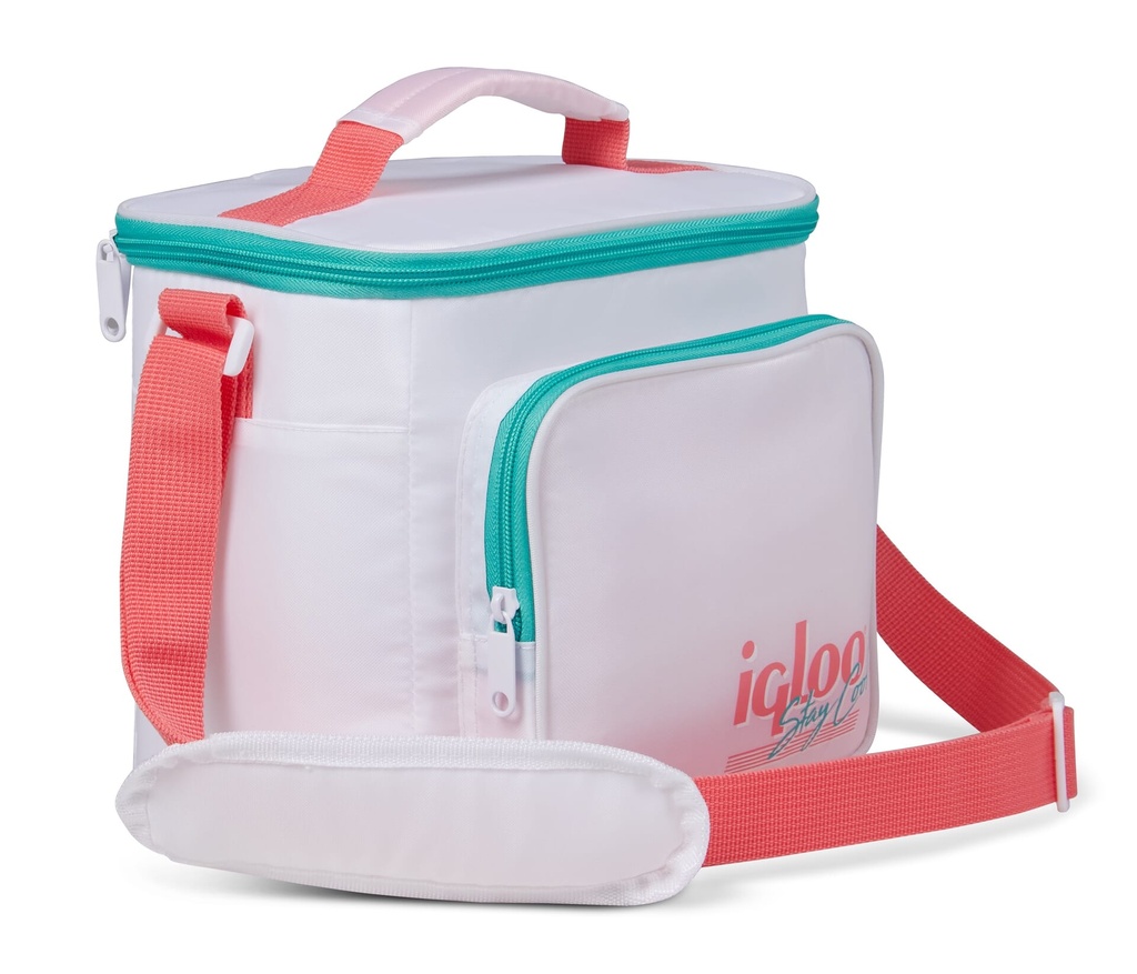 [00060932] IGLOO-Retro Square Cooler Lunch Bag - White  Image 