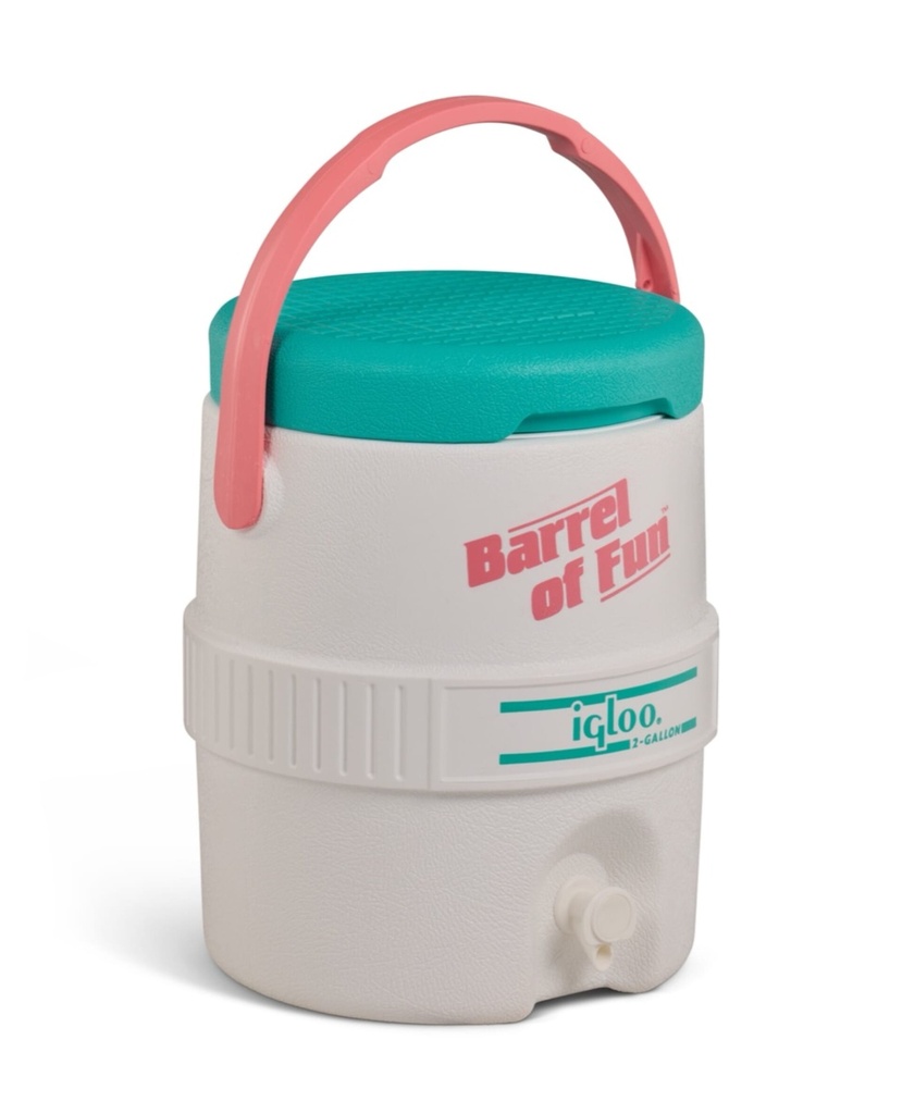 [00032386] IGLOO-Retro Barrel of Fun 2 Gallon Water Jug - White  Image 