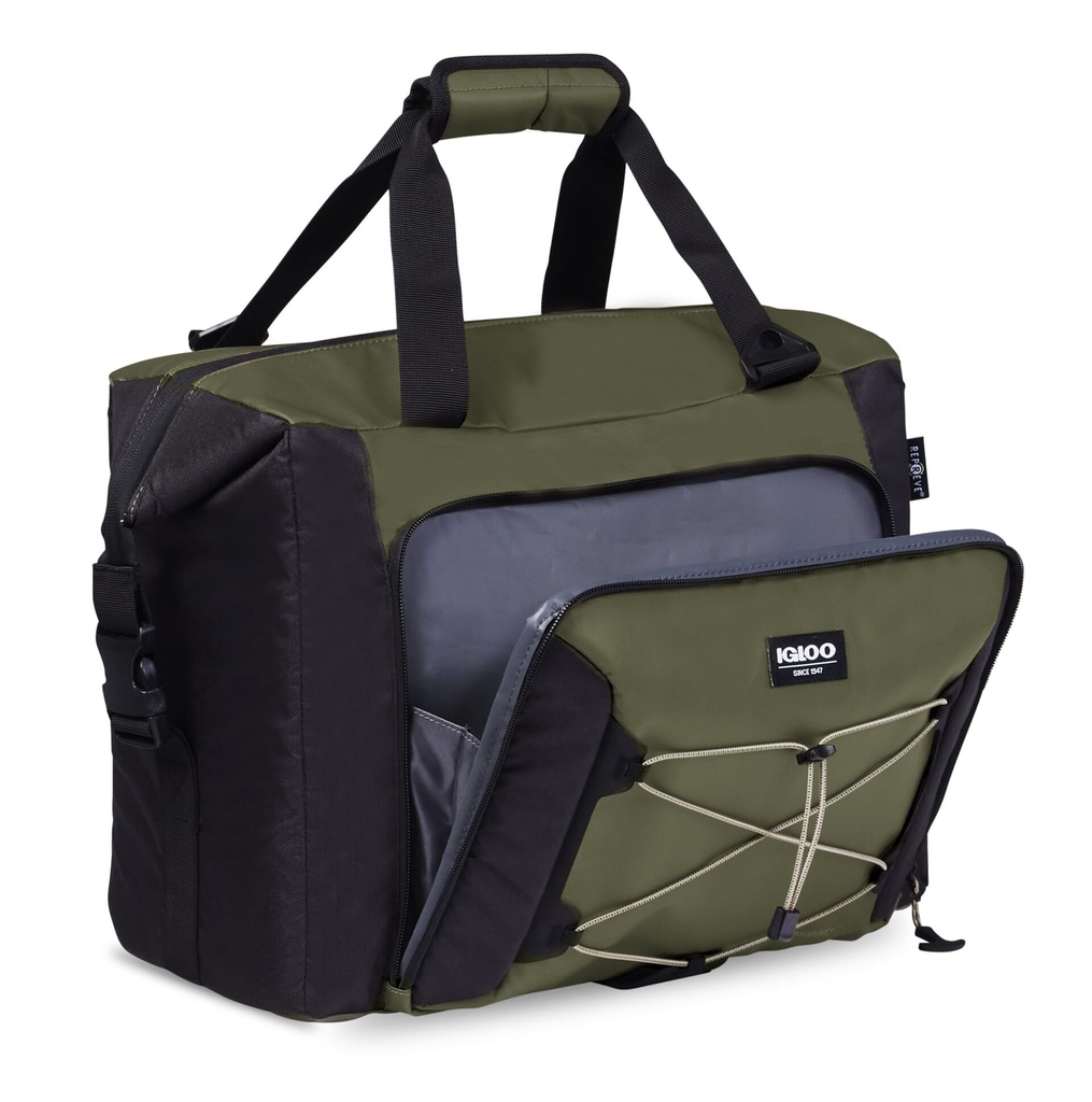 [00066310] IGLOO-Snapdown 36 Maxcold Voyager Cooler Bag - Olive  Image 