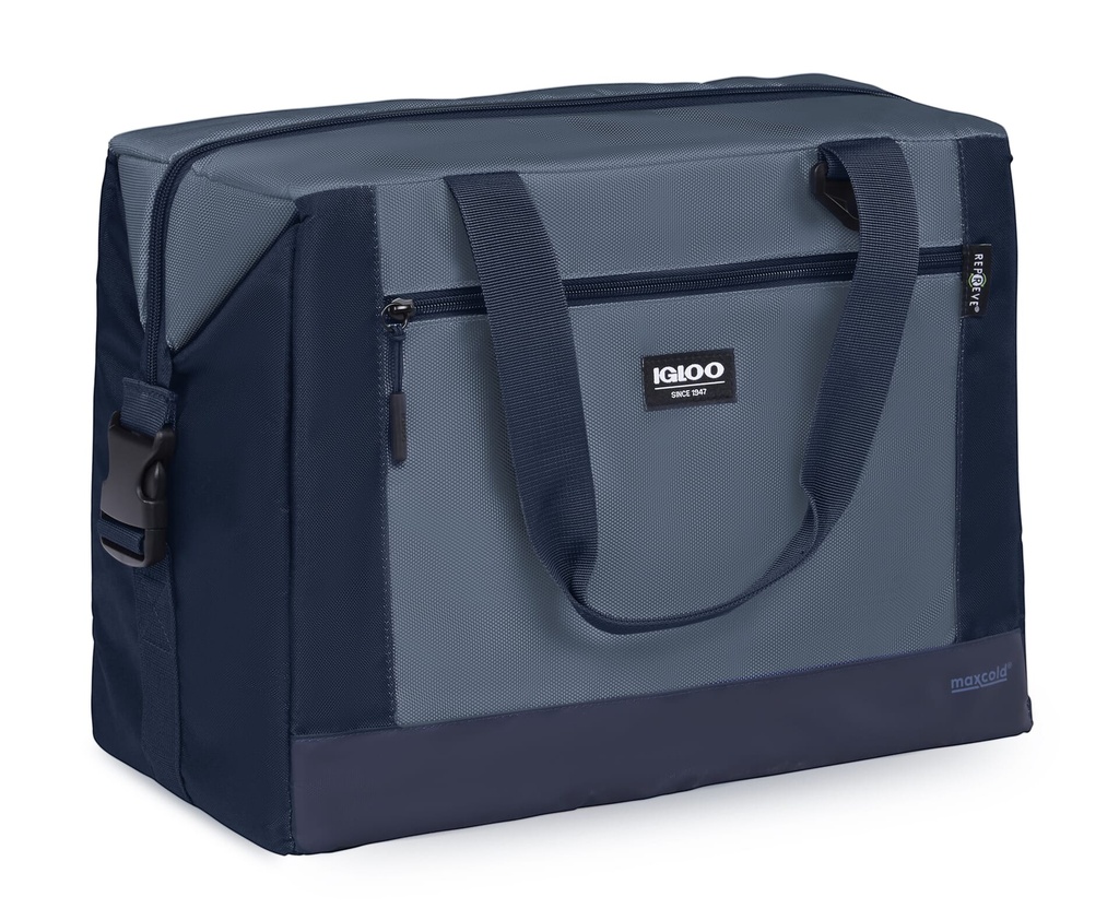 [00066158] IGLOO-Snapdown Maxcold Repreve Eco-Friendly 36-can Cooler Bag - Blue  Image 