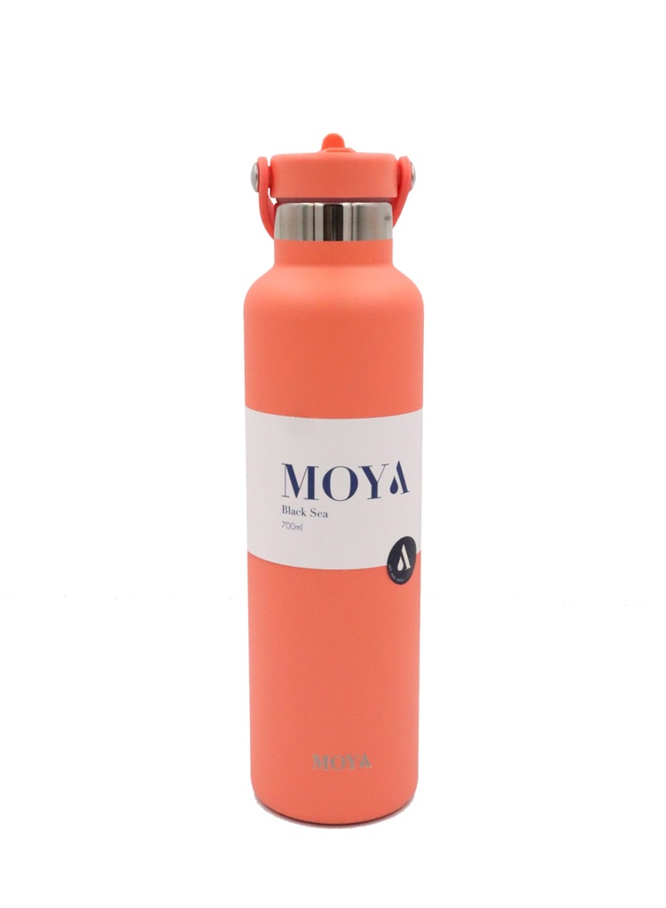 [DB03005A] Moya "Black Sea"  700ml Insulated Sustainable Water Bottle Coral Image 