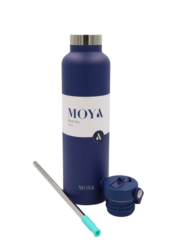 [DB03002A] Moya "Black Sea"  700ml Insulated Sustainable Water Bottle Navy Image 