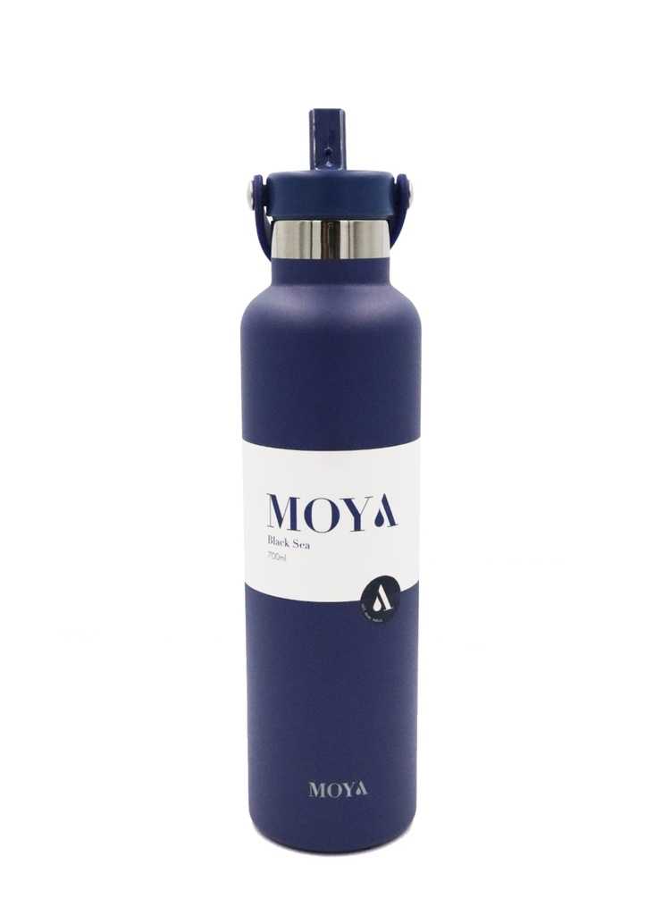 [DB03002A] Moya "Black Sea"  700ml Insulated Sustainable Water Bottle Navy Image 