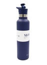 [DB03002A-S] Moya "Black Sea"  700ml Insulated Sustainable Water Bottle Navy Spout Lid Image 