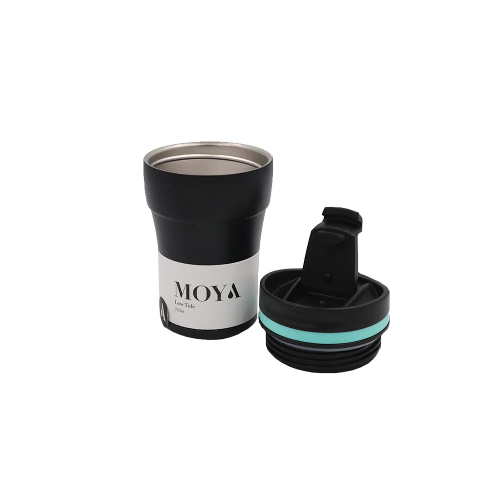 [HV123-TB-19] Moya "Low Tide" 250ml Travel Coffee Mug Blue/Black Image 