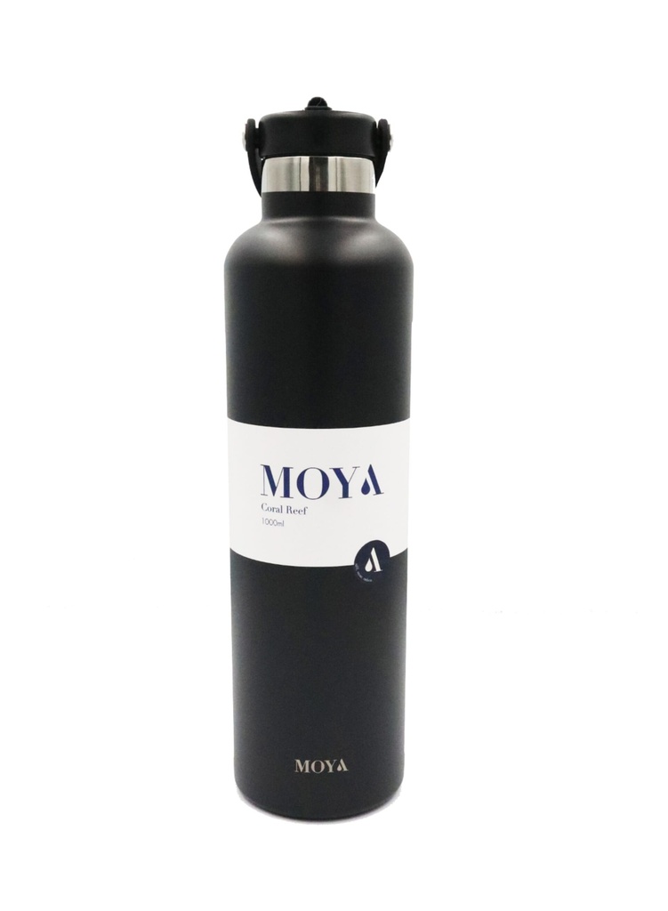 [DB04001A] Moya "Coral Reef" 1L Insulated Sustainable Water Bottle Black Image 