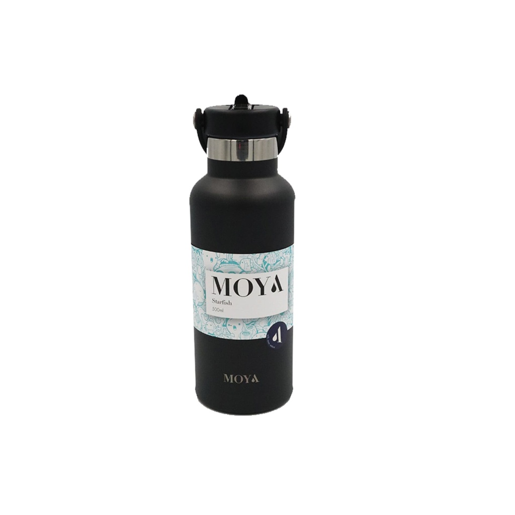 [DB02001A] Moya "Starfish" 500ml Insulated Sustainable Water Bottle Black Image 