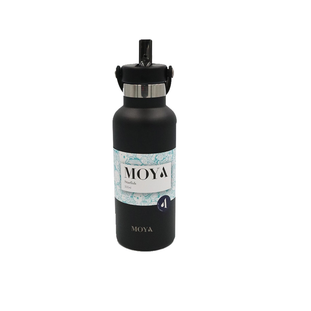 [DB02001A] Moya "Starfish" 500ml Insulated Sustainable Water Bottle Black Image 