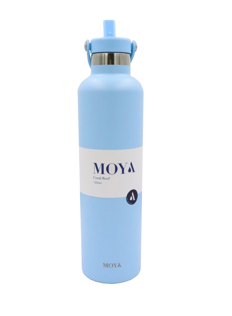 [DB04003A] Moya "Coral Reef" 1L Insulated Sustainable Water Bottle Powder Blue Image 