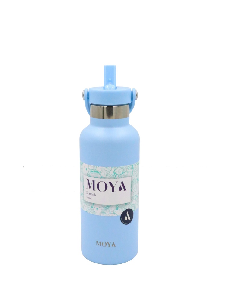 [DB02003A ] Moya "Starfish" 500ml Insulated Sustainable Water Bottle Powder Blue Image 