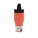 [HV134-BC-16] Moya "High Tide" 380ml Travel Coffee Mug Black/Coral Image 