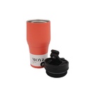 [HV134-BC-16] Moya "High Tide" 380ml Travel Coffee Mug Black/Coral Image 