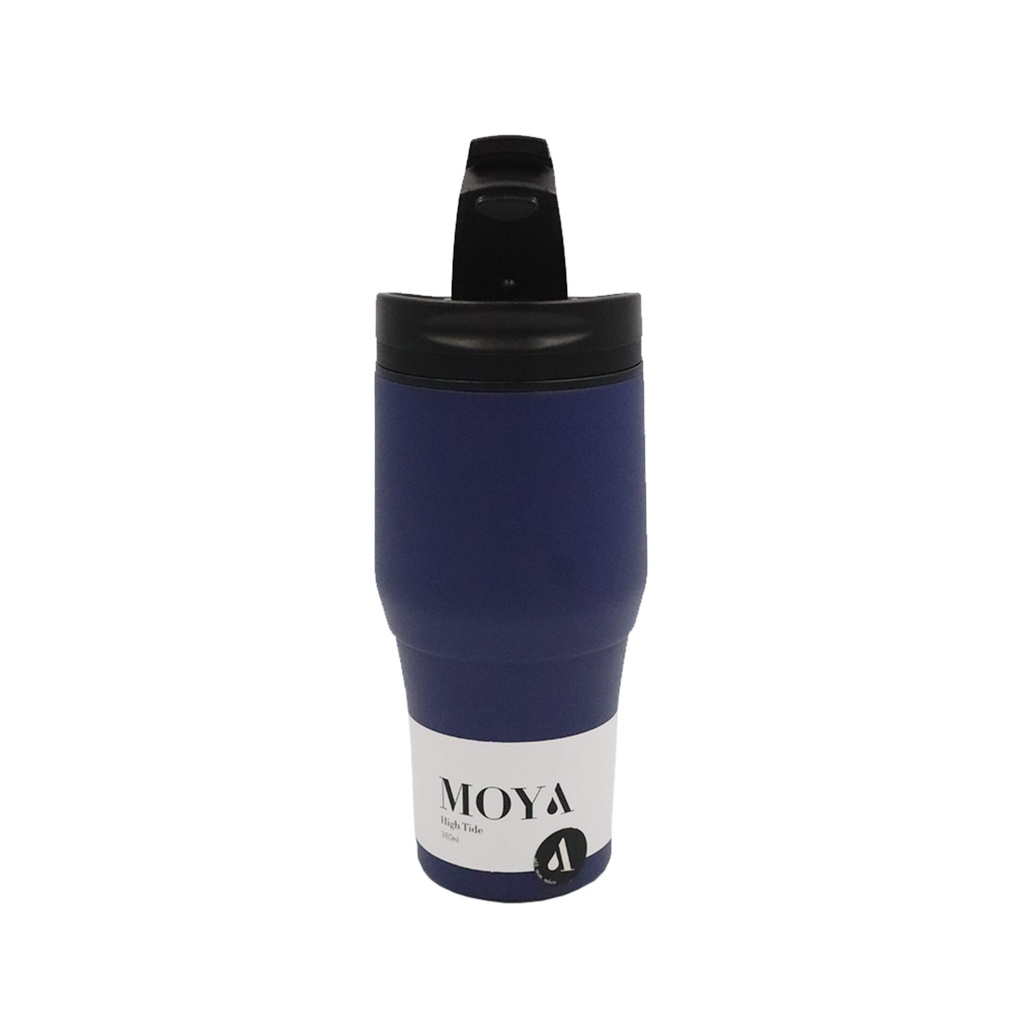 [HV134-BN-19] Moya "High Tide" 380ml Travel Coffee Mug Black/Navy Image 