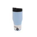 [HV134-BB-14] Moya "High Tide" 380ml Travel Coffee Mug Black/Powder Blue  Image 