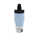 [HV134-BB-14] Moya "High Tide" 380ml Travel Coffee Mug Black/Powder Blue  Image 