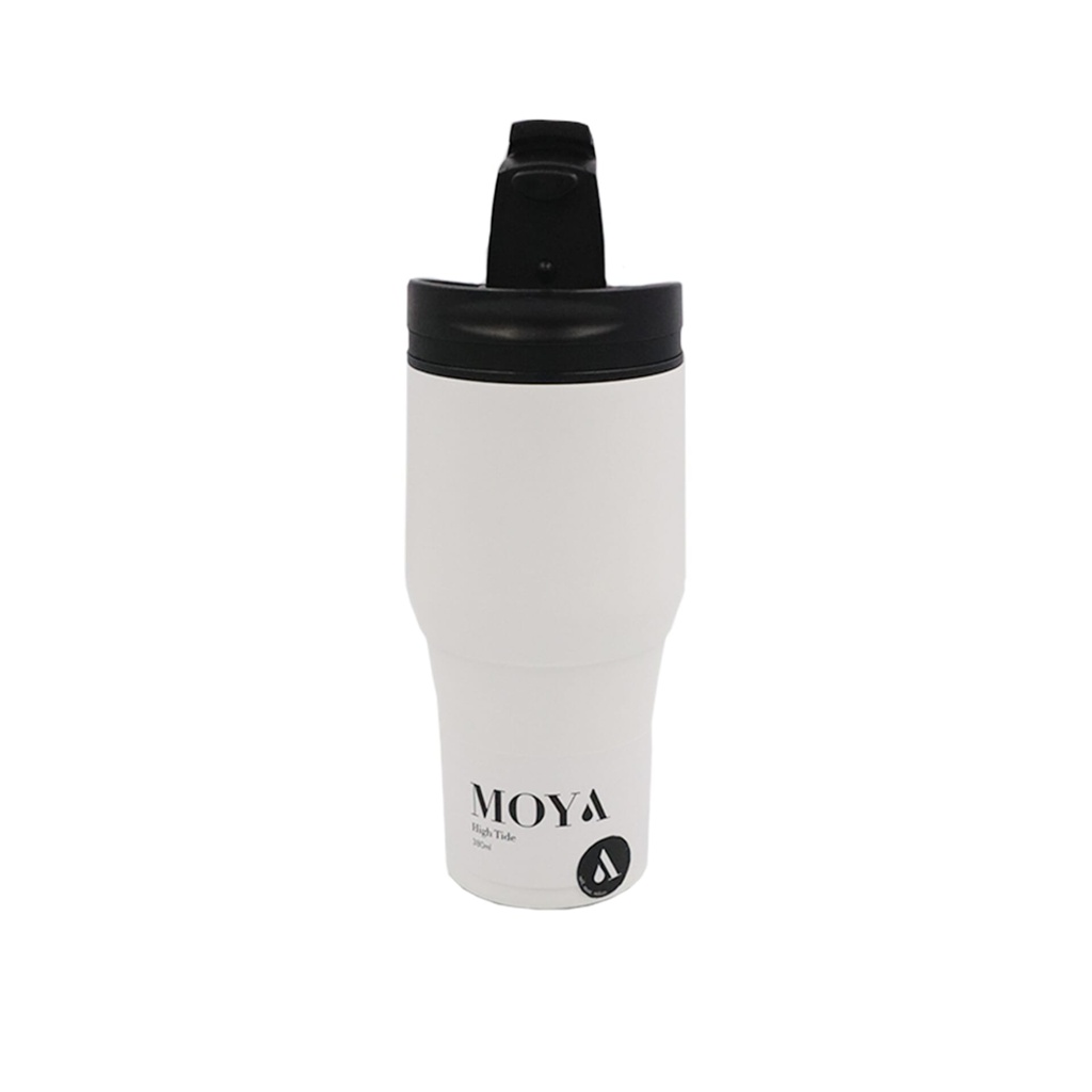 [HV134-BW-11] Moya "High Tide" 380ml Travel Coffee Mug Black/White Image 