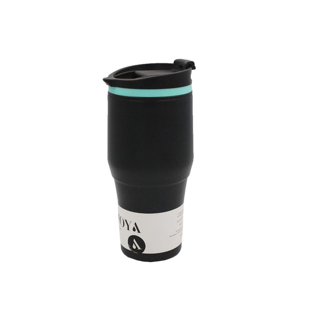 [HV124-TB-19] Moya "High Tide" 380ml Travel Coffee Mug Blue/Black Image 