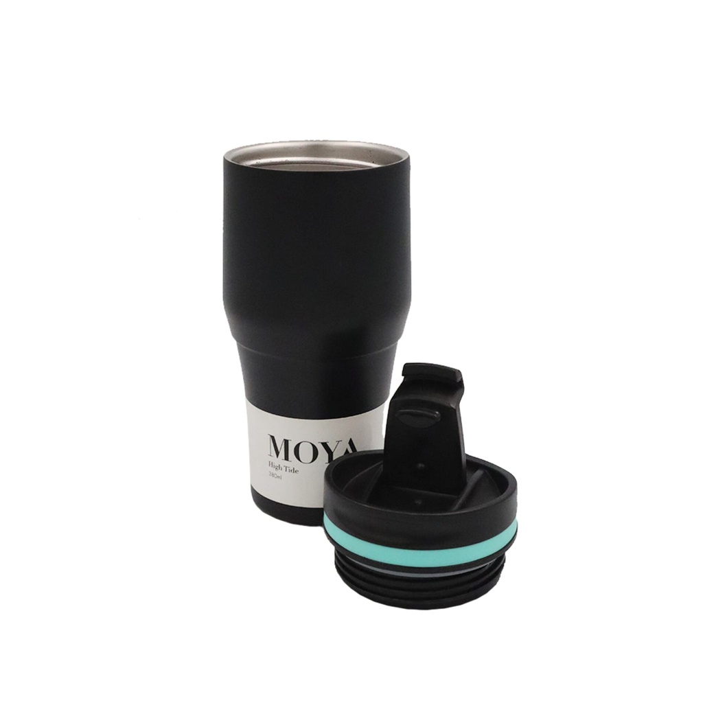 [HV124-TB-19] Moya "High Tide" 380ml Travel Coffee Mug Blue/Black Image 