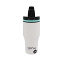 [HV124-TW-11] Moya "High Tide" 380ml Travel Coffee Mug Blue/White Image 