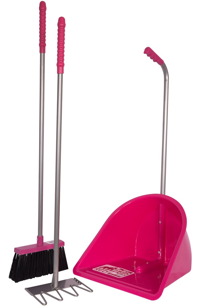 [TD500.PK] Red  Gorilla - Tidee Companion Set - Pink (Tidee + Rake + Broom) Image 