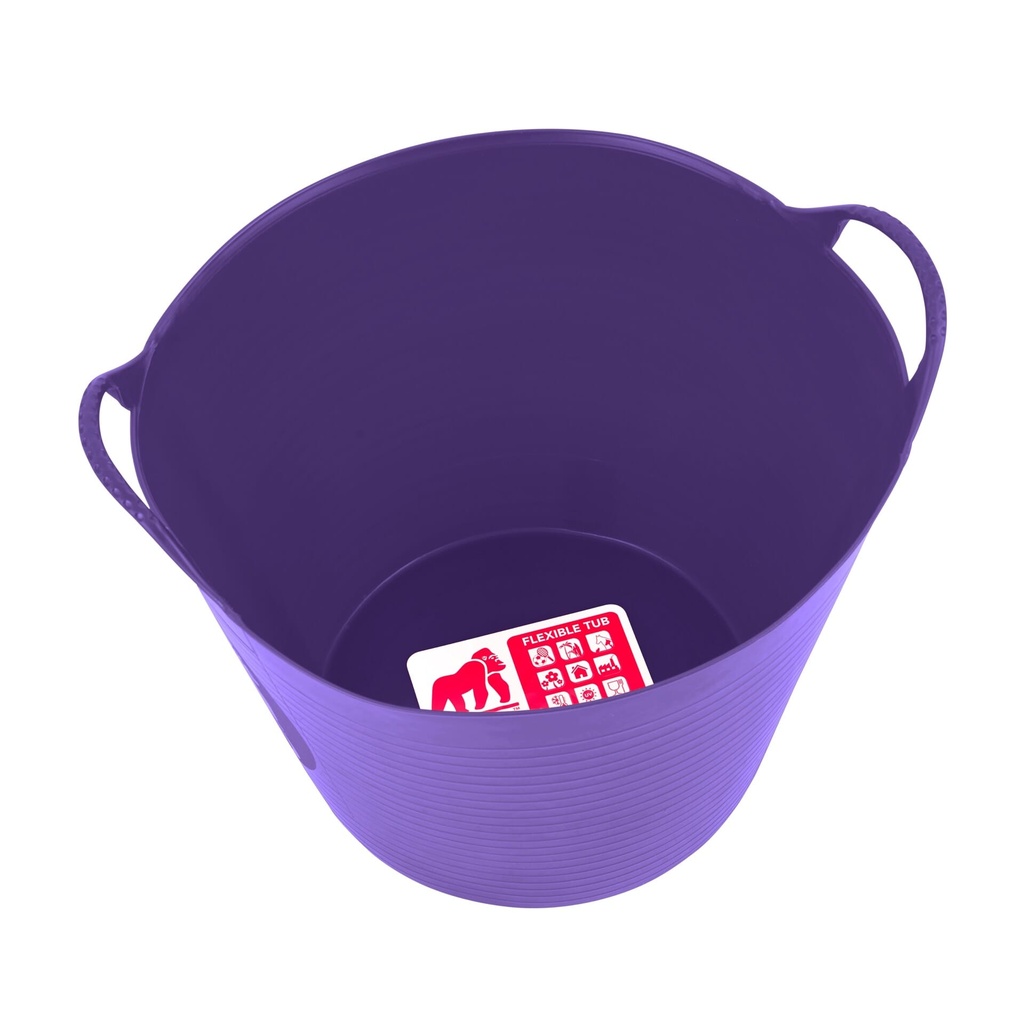 [sp26p] Red  Gorilla -  Tubs & Recycled Black Tubs - Medium 26L Purple Image 