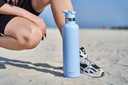 [DB04003A-S] Moya "Coral Reef" 1L Insulated Sustainable Water Bottle Powder Blue Spout Lid Image 