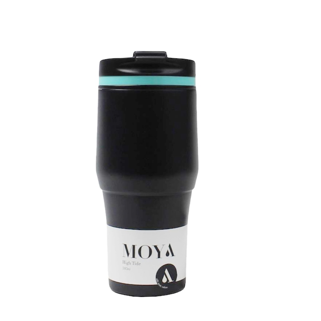 [HV124-TB-19] Moya "High Tide" 380ml Travel Coffee Mug Blue/Black Image 