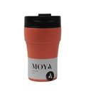 [HV133-BC-16] Moya "Low Tide" 250ml Travel Coffee Mug Black/Coral Image 