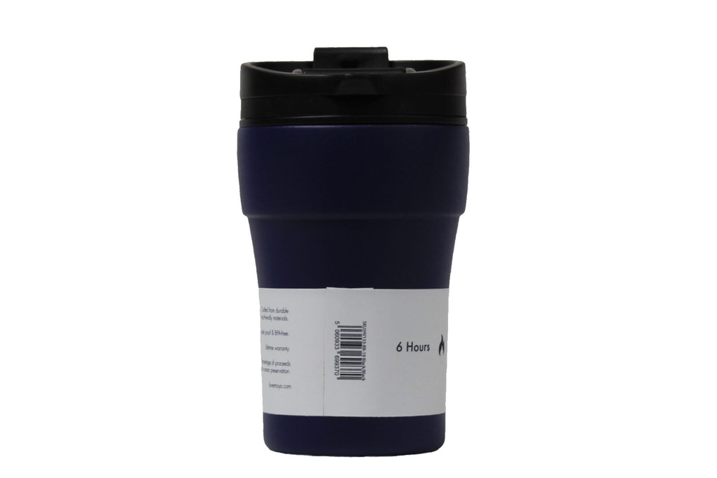 [HV133-BN-19] Moya "Low Tide" 250ml Travel Coffee Mug Black/Navy Image 