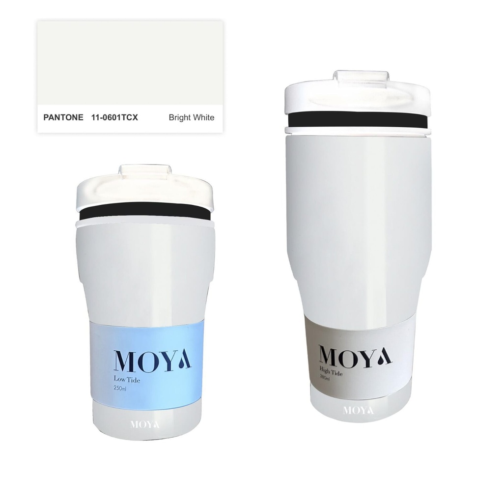 [HV133-BW-11] Moya "Low Tide" 250ml Travel Coffee Mug Black/White Image 