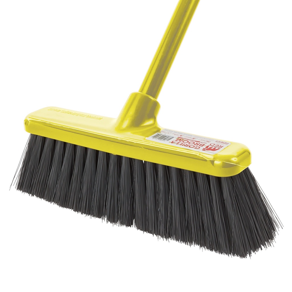 [SP.GRBR.30/SM/SB/Y] Red  Gorilla - Soft Bristle Broom - 30cm Soft Bristle Head and Short Handle Yellow Image 