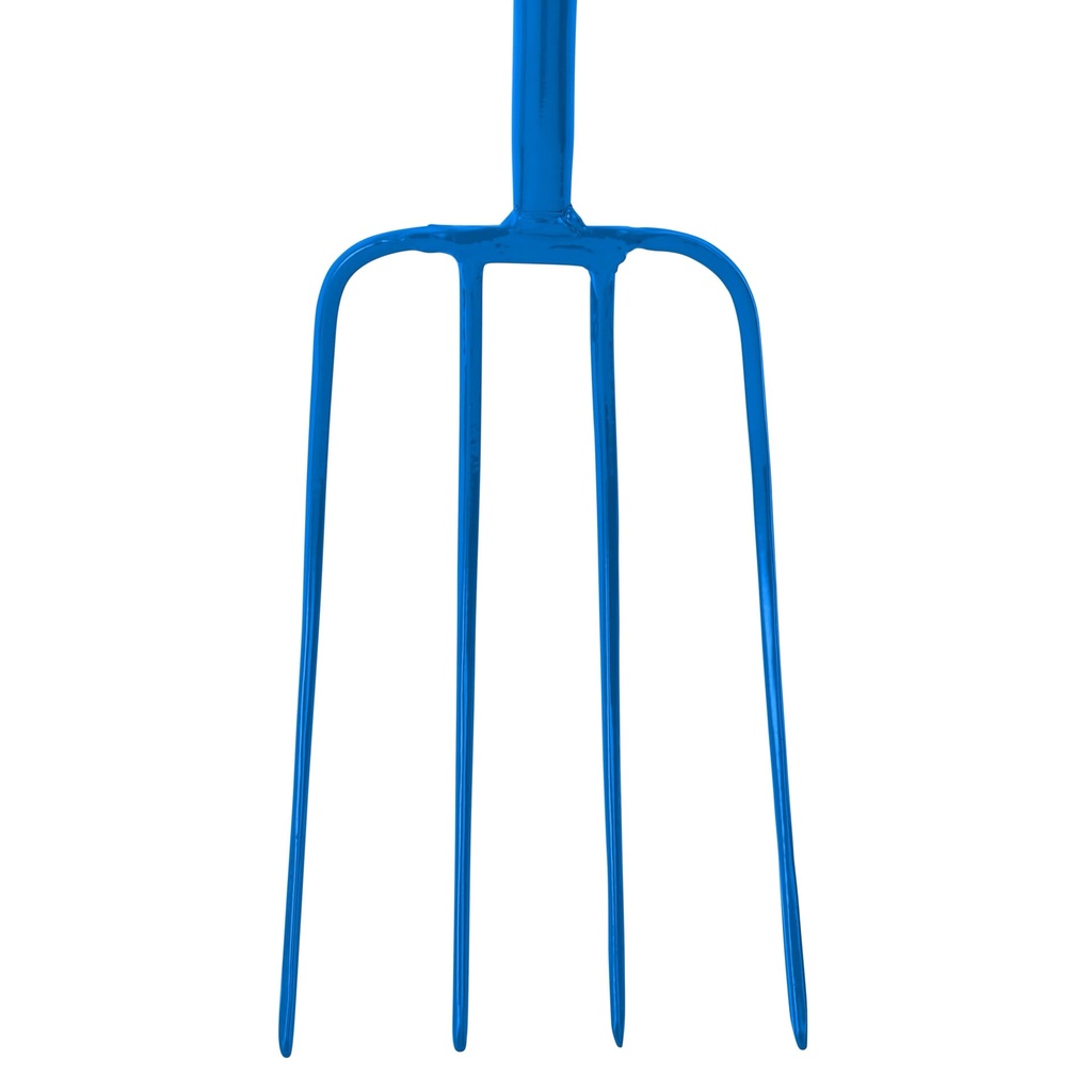 [116/48/BL] Red Gorilla - 4 Prong Manure Fork Straight Handle - Blue (48” Straight Handle) Image 