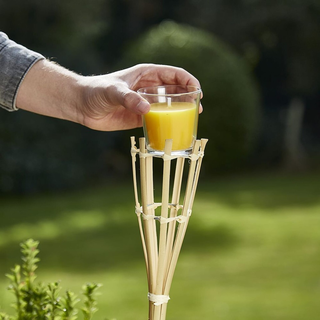 [ZER458] STV  Bamboo Torch with Citronella Candle Image 