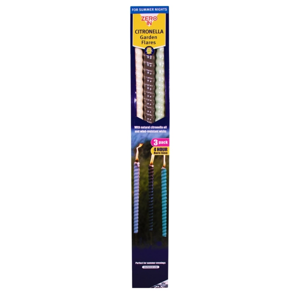 [ZER470] STV  Citronella Garden Flares - Close to Home - 3-Pack Image 